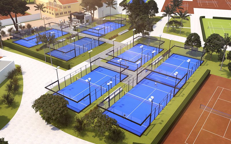 Render - New paddle tennis courts La Manga Club