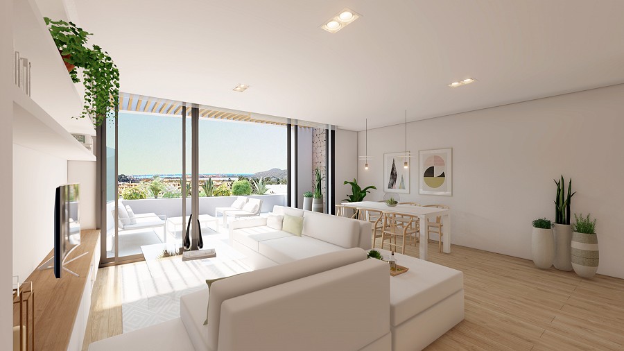Appartement moderne et lumineux avec jardin privé et vue imprenable sur Mar  Menor | Properties La Manga Club